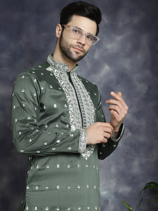 Men's Chikankari Embroidered Kurta Pyjama Set