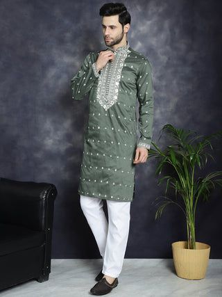 Men's Chikankari Embroidered Kurta Pyjama Set