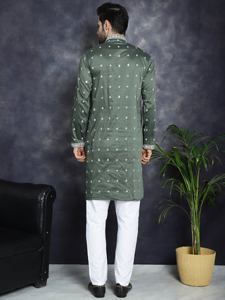 Men's Chikankari Embroidered Kurta Pyjama Set