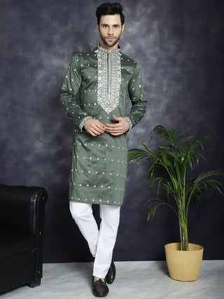 Men's Chikankari Embroidered Kurta Pyjama Set