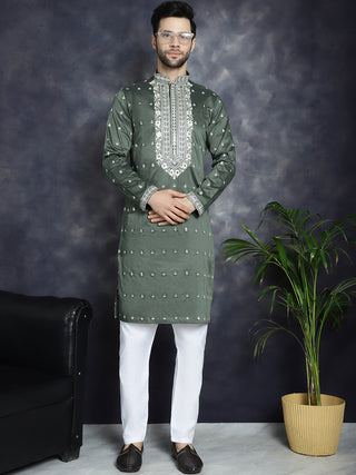 Men's Chikankari Embroidered Kurta Pyjama Set