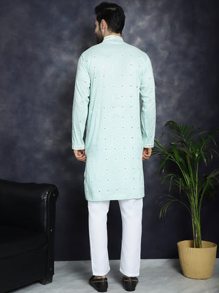 Men's Chikankari Embroidered Kurta Pyjama Set