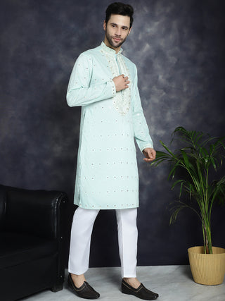 Men's Chikankari Embroidered Kurta Pyjama Set