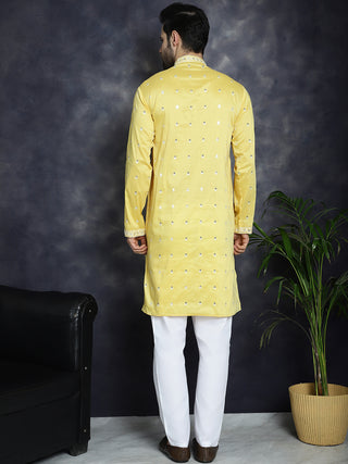 Men's Chikankari Embroidered Kurta Pyjama Set