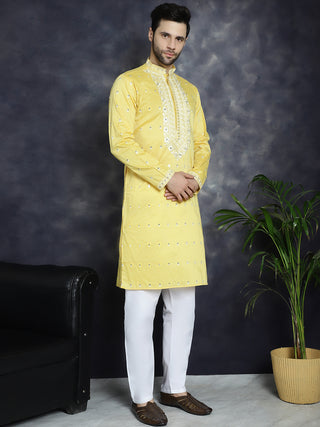 Men's Chikankari Embroidered Kurta Pyjama Set