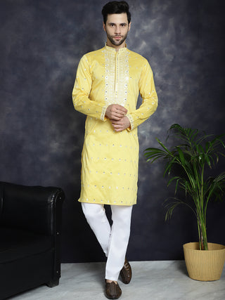 Men's Chikankari Embroidered Kurta Pyjama Set