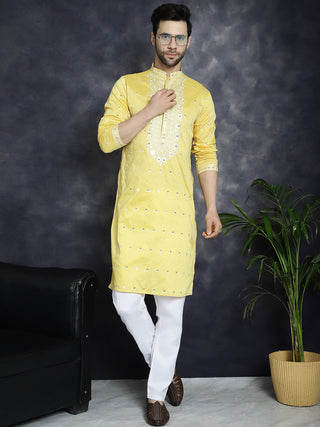 Men's Chikankari Embroidered Kurta Pyjama Set