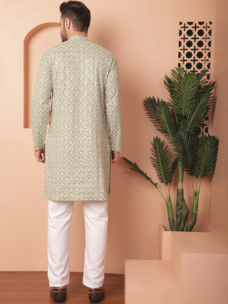 Chikankari Pure Cotton Kurta with Pyjama