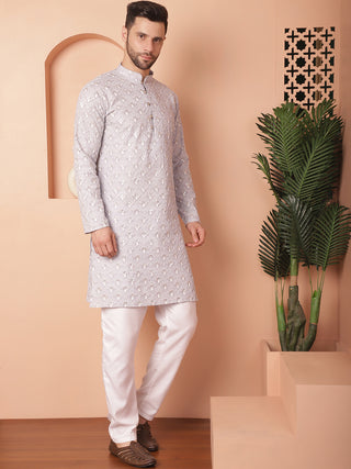 Chikankari Pure Cotton Kurta with Pyjama