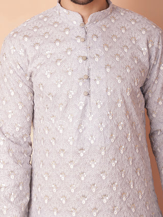 Chikankari Pure Cotton Kurta with Pyjama