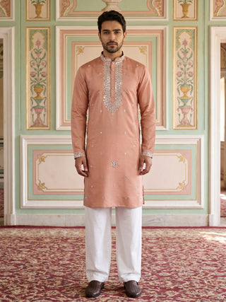 Men's Embroidered Kurta With Pyjama