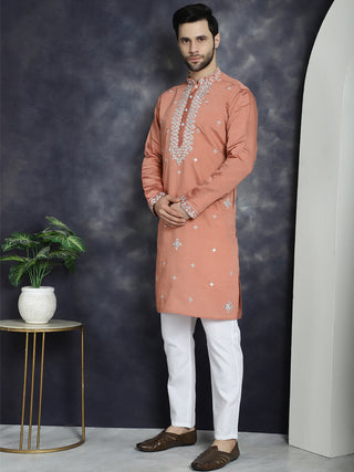 Men's Embroidered Kurta With Pyjama