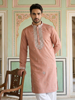 Men's Embroidered Kurta With Pyjama