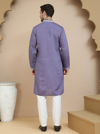 Men's Embroidered Kurta With Pyjama
