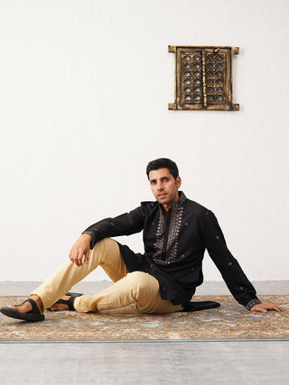 Men's Sequins Embroidered Kurta With Pyjama