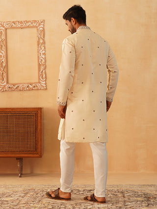 Men's Sequins Embroidered Kurta With Pyjama