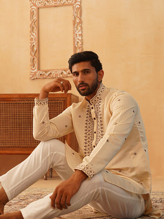 Men's Sequins Embroidered Kurta With Pyjama