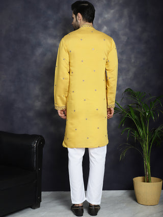 Men's Sequins Embroidered Kurta With Pyjama