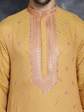 Men's Sequins Embroidered Kurta With Pyjama