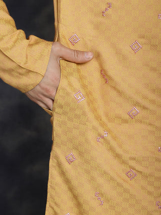 Men's Sequins Embroidered Kurta With Pyjama