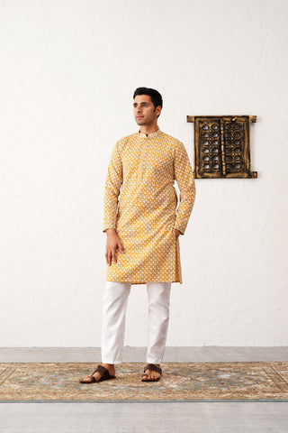 Chikankari Pure Cotton Kurta with Pyjama