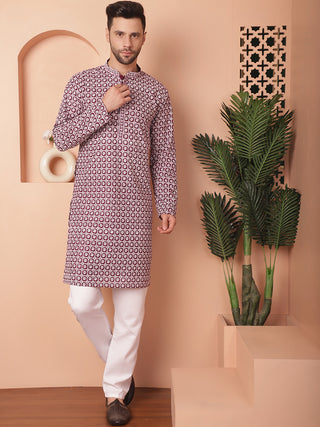 Chikankari Pure Cotton Kurta with Pyjama