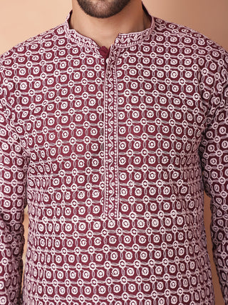 Chikankari Pure Cotton Kurta with Pyjama