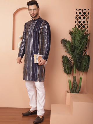 Men's Mirror Work Kurta Payjama Sets