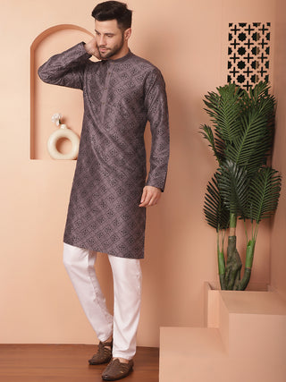 Men's Chikankari and Sequence Kurta with Pyjama