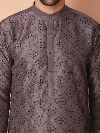 Men's Chikankari and Sequence Kurta with Pyjama