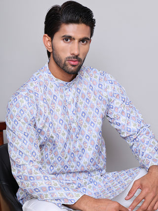 Men's Printed and Embroidered Kurta Pyjama Set