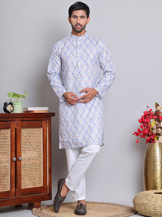 Men's Printed and Embroidered Kurta Pyjama Set