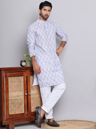 Men's Printed and Embroidered Kurta Pyjama Set