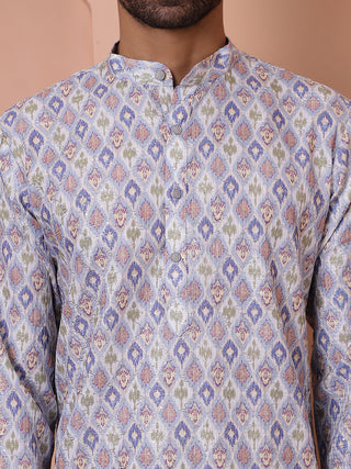 Men's Printed and Embroidered Kurta Pyjama Set