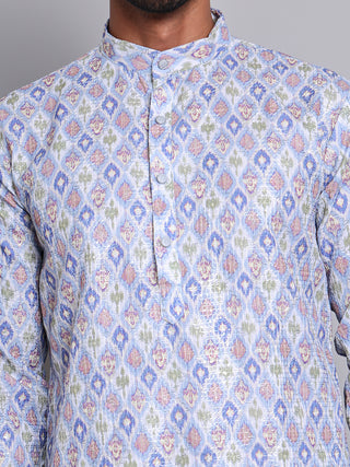 Men's Printed and Embroidered Kurta Pyjama Set