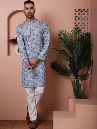 Men's Printed and Embroidered Kurta Pyjama Set