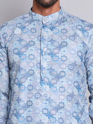 Men's Printed and Embroidered Kurta Pyjama Set