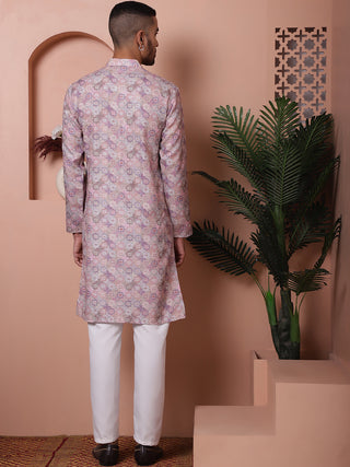 Men's Printed and Embroidered Kurta Pyjama Set