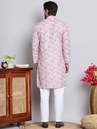 Men's Printed and Embroidered Kurta Pyjama Set