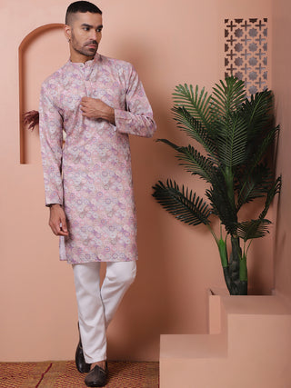 Men's Printed and Embroidered Kurta Pyjama Set