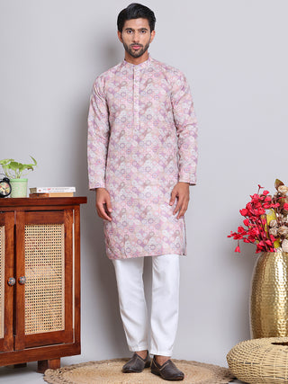 Men's Printed and Embroidered Kurta Pyjama Set