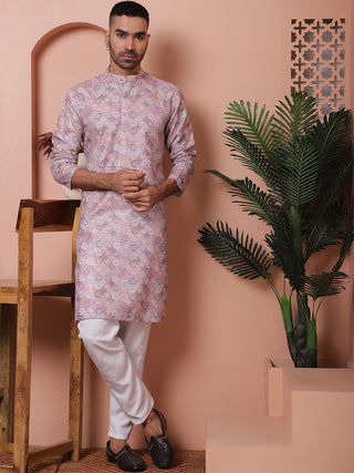 Men's Printed and Embroidered Kurta Pyjama Set