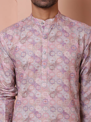 Men's Printed and Embroidered Kurta Pyjama Set