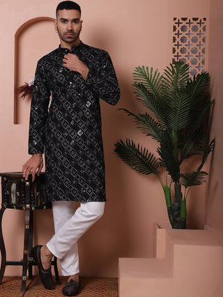 Men's Sequins and Embroidered Kurtas