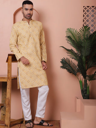 Men's Sequins and Embroidered Kurta with Pyjama