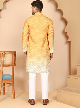 Ombre Printed Kurta Pyjama Set For Men