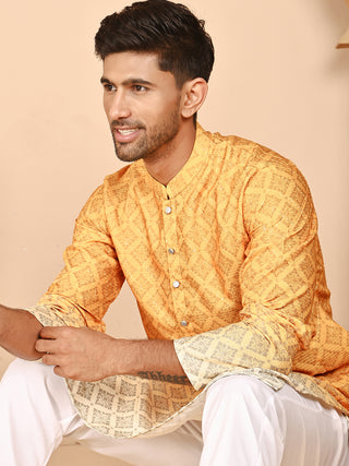Ombre Printed Kurta Pyjama Set For Men