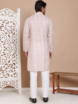 Men's Printed Pure Cotton Kurta Pyjama Set