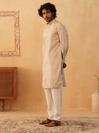 Embroidered Kurta Pyjama for Men