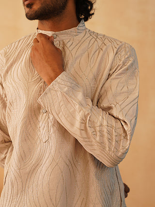 Embroidered Kurta Pyjama for Men